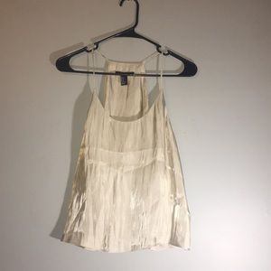 Shiny Gold Silk Tank Top